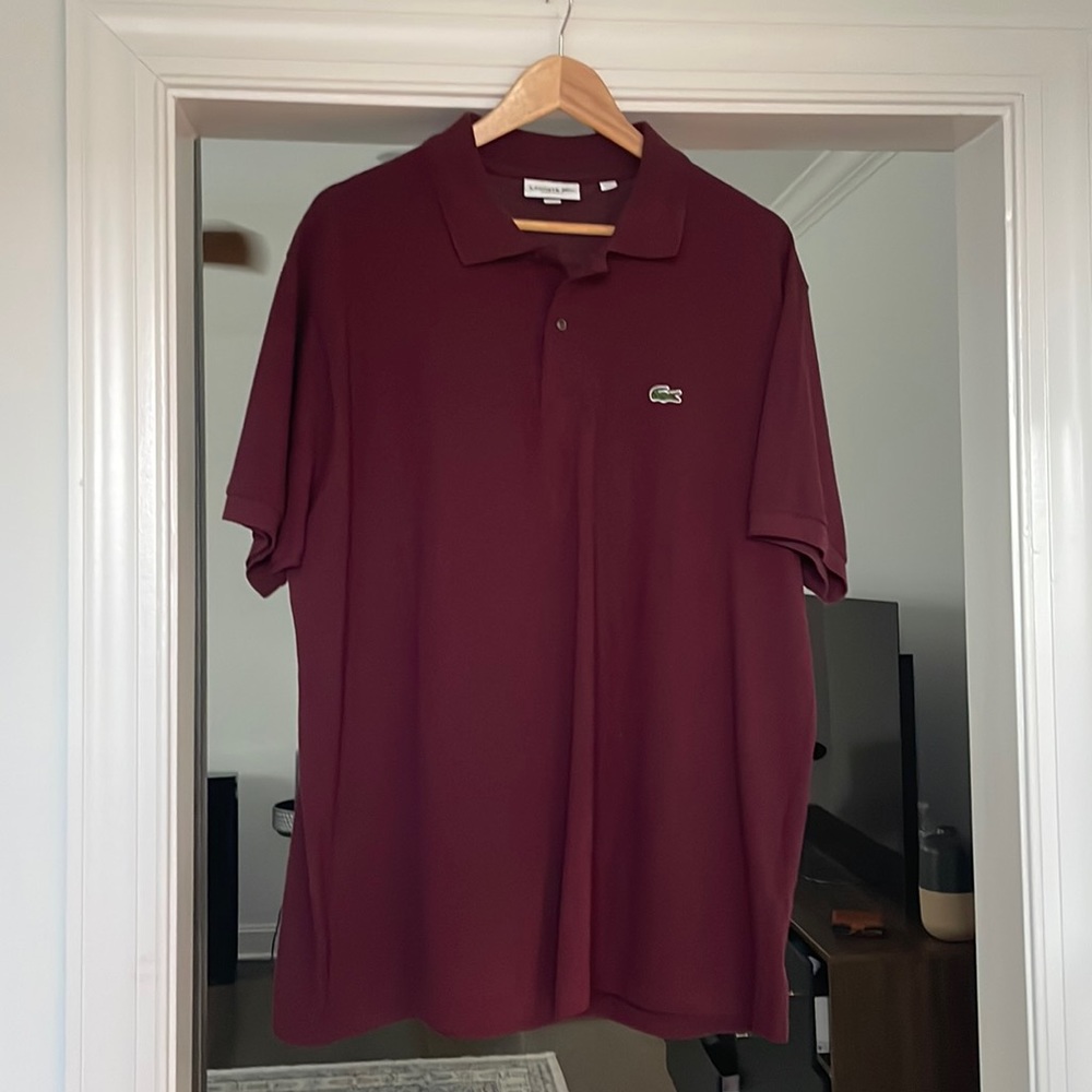 Lacoste Polo, Maroon, XXL